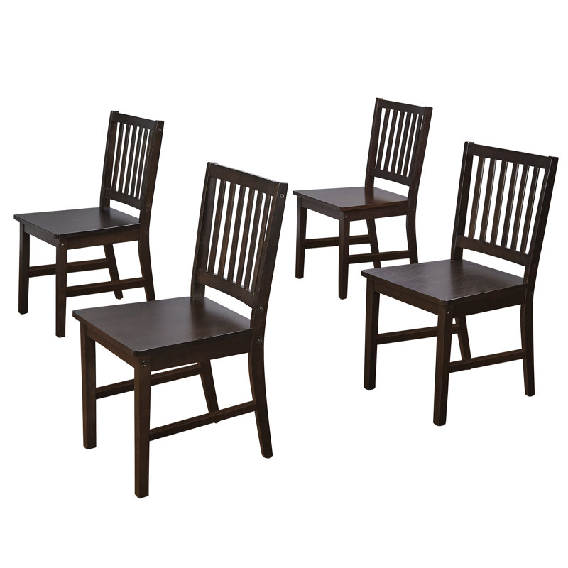 Ailise 17.5'' H Solid Wood Side Chair, Espresso