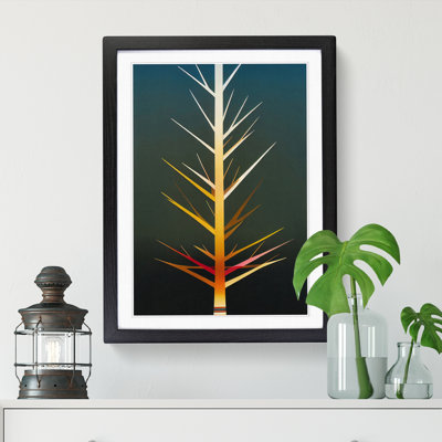 FRM-V0523-1852X Pine Tree Abstract Art - Picture Frame Print