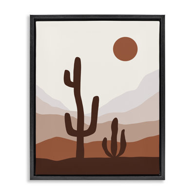 «Sun Over Desert Life», art mural encadré flottant par Ahmad