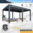 16 x 12 Ft Louvered Pergola with Pull-Down Screens, Aluminum Outdoor Gazebo with Adjustable Waterproof Roof for Patio, Deck & Hot Tub, Dark Gray-90614302-87140726-131508061