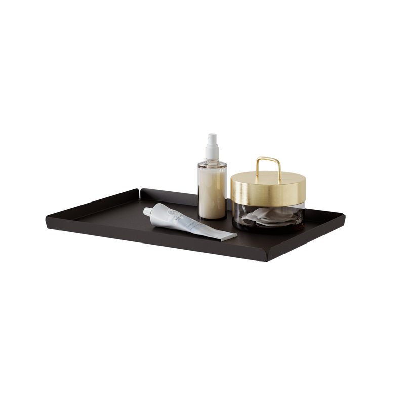 LARS Bathroom Tray, Black, 2 cm H x 30 cm W x 20 cm D