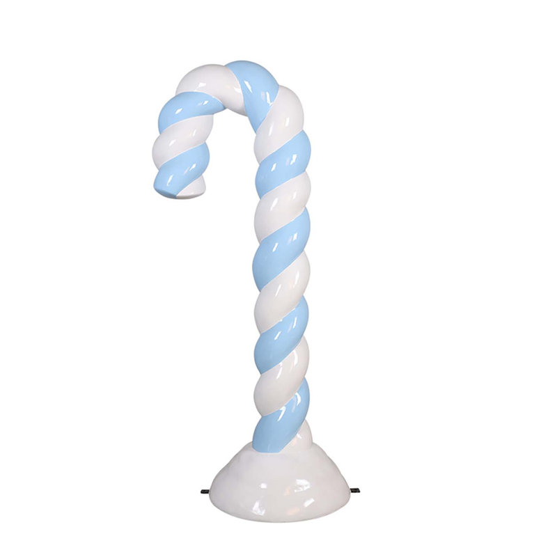 Canne à sucre en neige 6 pi (bleu pastel)