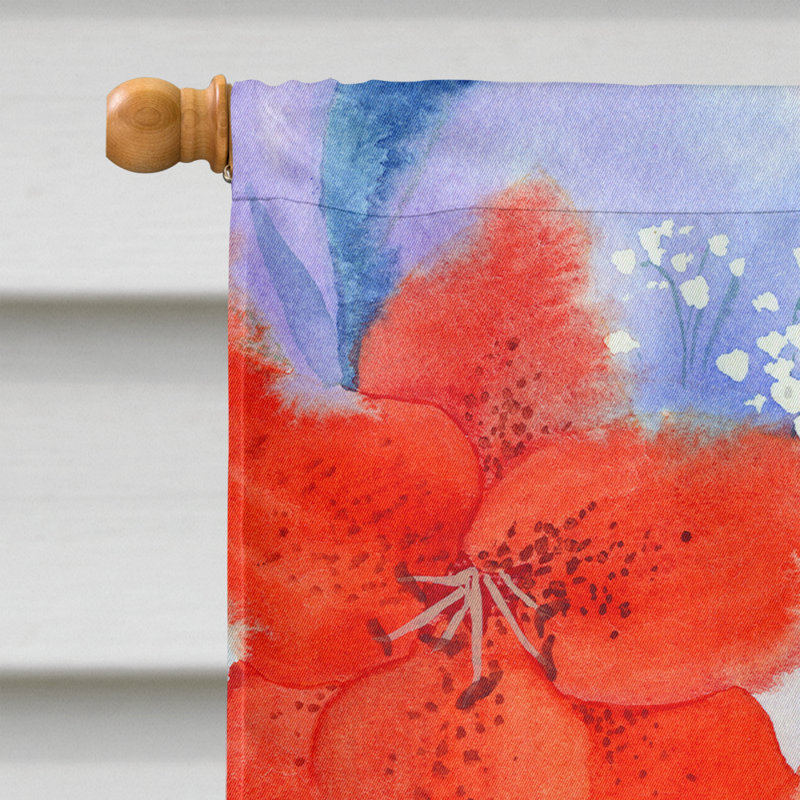 Drapeau de jardin à 2 côtés lillies, H 28 po x l 40 po