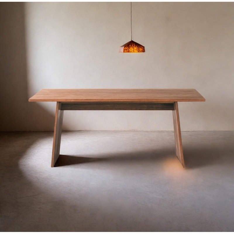 Table de bar rectangulaire en noyer récupéré, Tanné, H 29,53 po x L 70,87 po x l 31,5 po