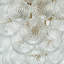 9-Light Cluster Grape Ribbed Glass Chandelier