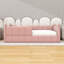 Lit tapissier de plancher avec rails entourant-533436627-533436630