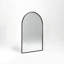 Miroir mural de salle de bain arqué en métal noir 20 x 30 pouces - Verre haute définition 4 mm, finition rouille, cadre simple de qualité d'installation non déformée, installation-1906032696-1906032694