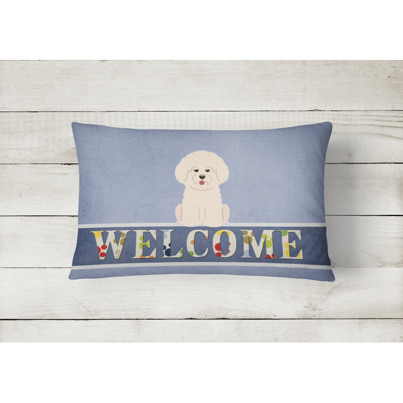 Coussin Bichon Frise Welcome