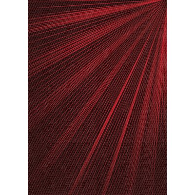 Abstract Wool Red Area Rug -  East Urban Home, C1F4CE5EF3624D5CAD59C976680B8458