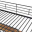Lit en métal avec 3 couches de tablettes et bureau en L-107246148-107246146