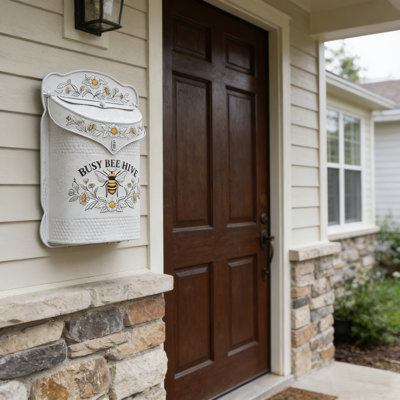 Wall Mounted Mailbox for Outside, Vintage Mailbox for Front Door Porch Garden Decor,Wedding Card Box Idea