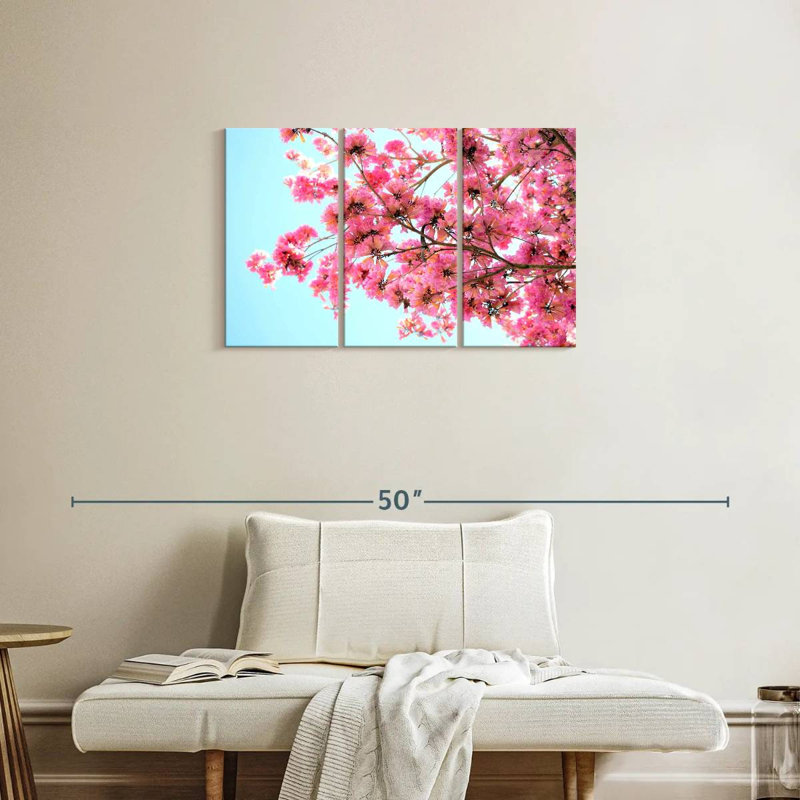 Harnek Pink Floral Branch, 20" H x 33" W