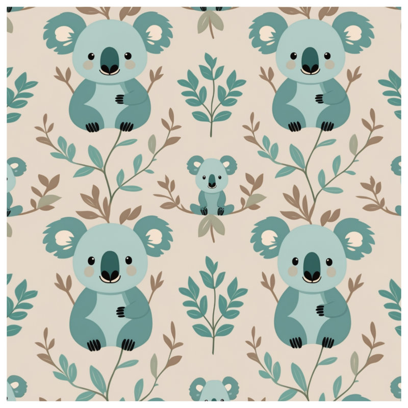 Cute Koala Pattern Duvet Covers, King
