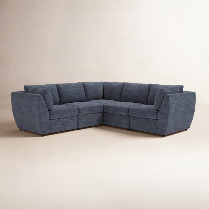 Canapé modulaire rembourré 5 pièces Halson, Indigo Nomad