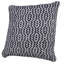 Ensemble de housse de coussin noir en coton géométrique
