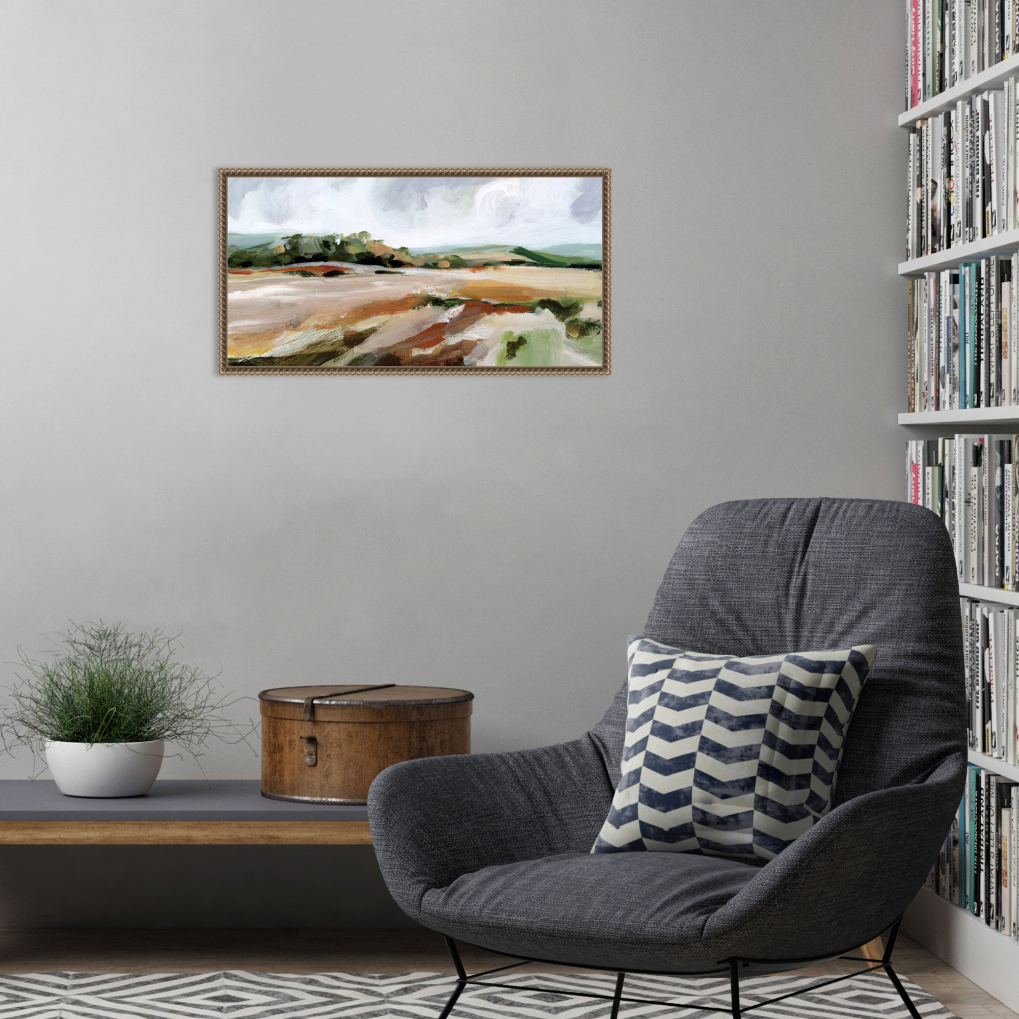 Red Barrel Studio® Taupe Toned Landscape Framed On Canvas by Katrina ...