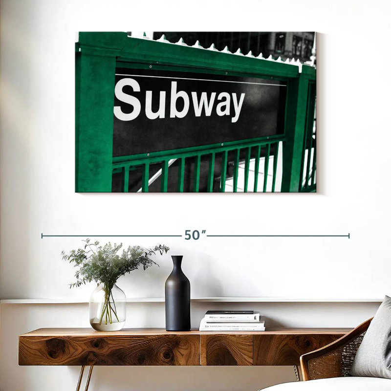 Enseigne de métro Mehar, H 26 po x l 39 po