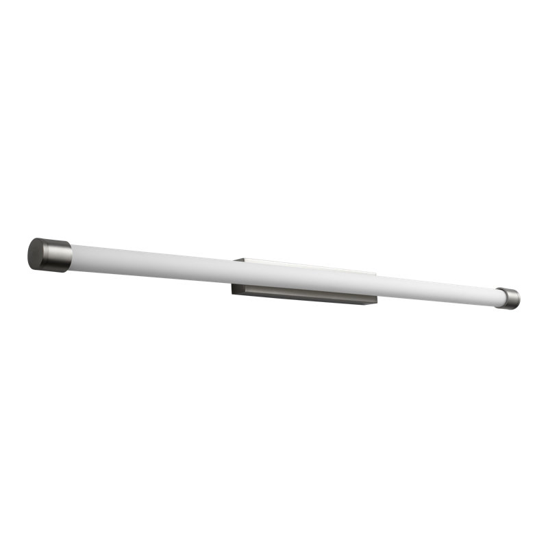 Barre d’éclairage de salle de bain 2 lumières Seman, Nickel satiné
