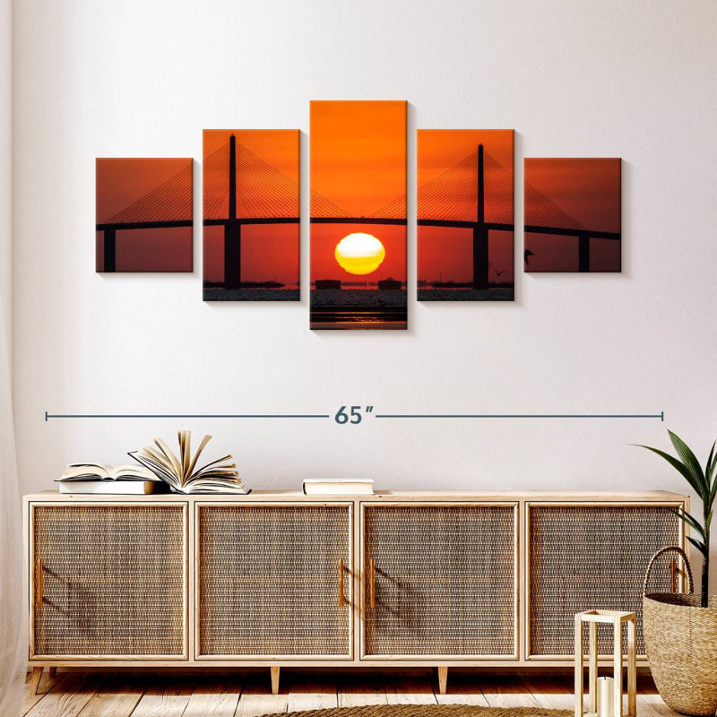 Bridge Sunset, 24" H x 55" W
