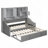 Upholstered Daybed With LED Armrest Lights, Storage Shelves & Cabinets, Pull-Out Lift-Up Trundle-179369930
