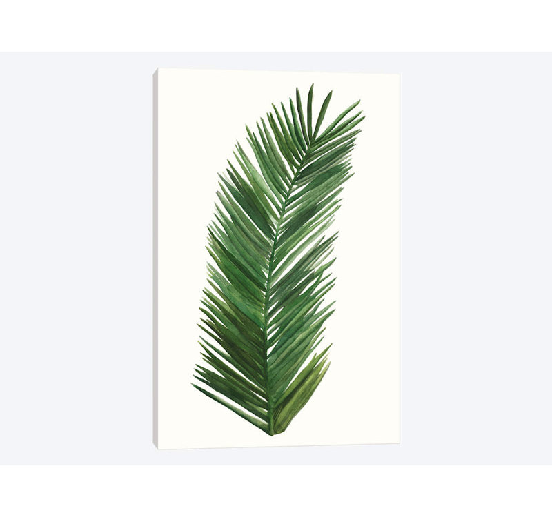 « tropical breeze leaves v », impression sur toile, H 60 po x l 40po x P 1,5 po, Toile tendue, Pas de tapis
