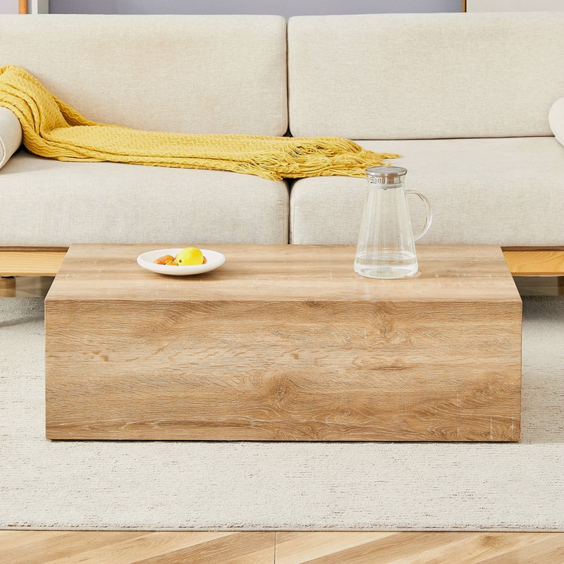 Elevate Your Living Space With This Modern MDF Coffee Table That Showcases Smooth Light Colour Teture Patterns It Is Characterized By Stylish Design**