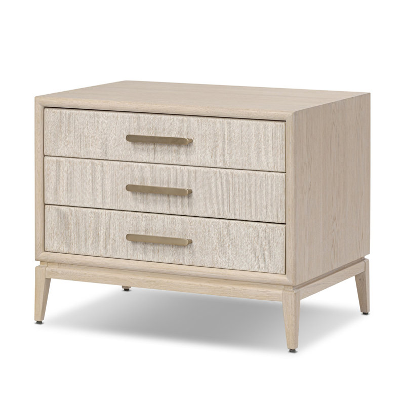 Jake Closed Nightstand-Oak Veneer, White