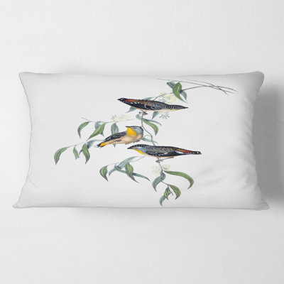Vintage Bird Life III - Traditional Printed Pillow