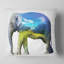 Coussin d’illustration à double exposition animal éléphant-253805616-212697287