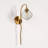 Elisabette Gold Iron Wallchiere with Smoky Glass