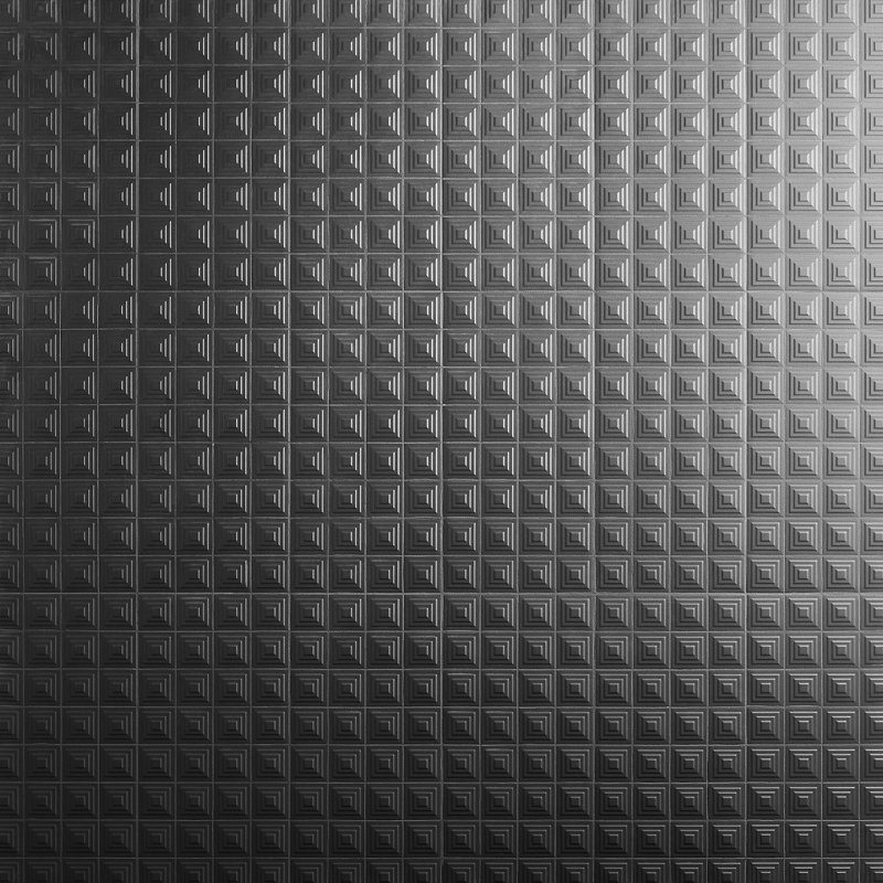 Level Pyramid 7.87" x 15.74" Ceramic Patterned Tile, Charcoal