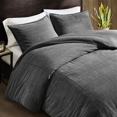 King/ King 3Pcs Duvet In 100% Cotton Twill Washed, Known For Stone - Washed Softness, 4 Corner Ties, Breathable Sleep, And Timeless Style Cotton, Offering Elegance, All Season Comfort