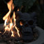 Bûches pour foyer réfractaire imité ignifuge imitant des crânes pour gaz naturel, foyer au bois, foyer, feu de camp, décor d'Halloween, barbecue