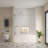Bath tub Pivot shower screen, with 1/4" tempered glass and towel bar-112635667