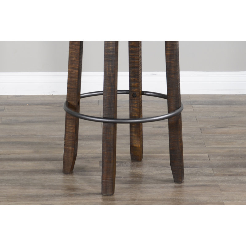 Meilani Swivel Upholstered Counter Stool, Dark Brown, Bar Stool (30” Seat Height)