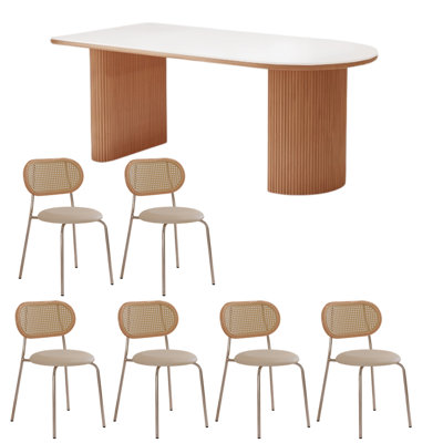 Ensemble de table de salle à manger simple de style français