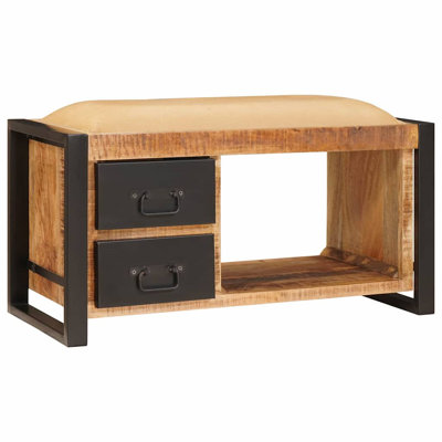 Solid Wood Storage Bench