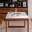 Blanc / pierre rectangulaire brun clair + table de salle à manger papillon en bois massif-451350496