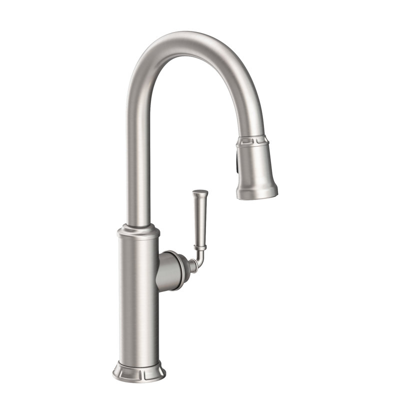 Gavin Single Handle Pull Down Kitchen Faucet, Stainless Steel (PVD)