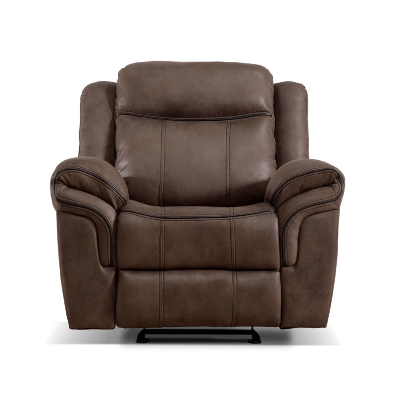 Caenas Buck Manual Glider Recliner Chair, Brown