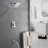 8-Inch Wall Mounted Shower System With Waterfall Tub Spout Single Handle Shower Faucet Set Modern Brass Shower Trim Kit With Rough-In Valve-110274462