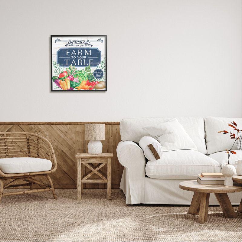 «Farm To Table Crops On Wood» par Mollie B., impression, H 24 po x l 24 po x P 1,5 po