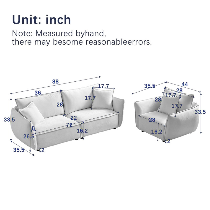 Tremica Fabric Upholstered Conversation Set, Black