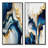 " Abstract Geode Gold And Blue Marble " - Glam wall art set - 2 Pieces on Canvas-1780387625-1780387626