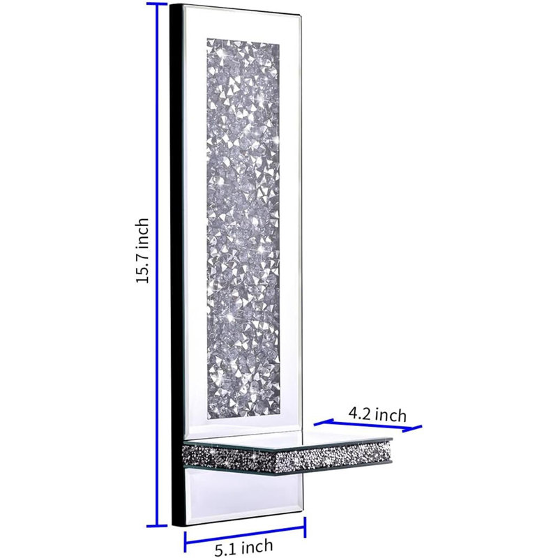 Diamond Mirror Candle Wall Lamp