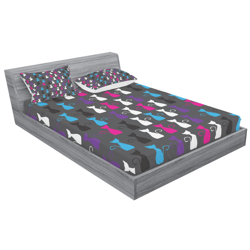 Microfiber Sheet Set, Queen Sheet Set with Fitted Sheet