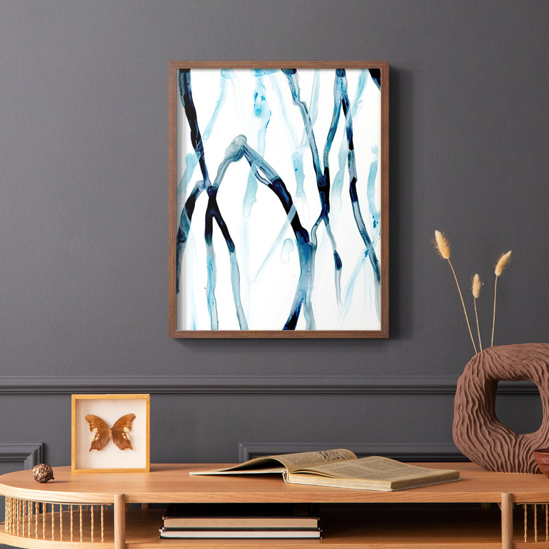 Runnel I Framed Print - Solid Wood, Brown, 20" H x 16" W