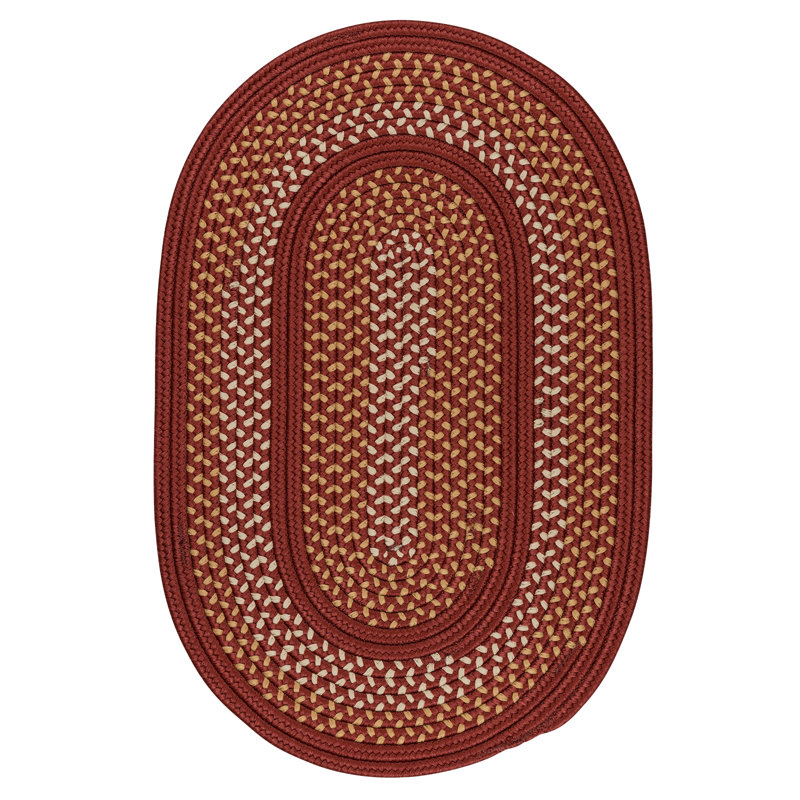 Tapis tressé rouge Knudtson, Tapis de couloir 2 pi x 11 pi