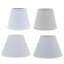 Abat-jour empire rigide, haut de 6 po, bas de 10 po, lin blanc, ajusteur d'ampoule-281298100-281298107