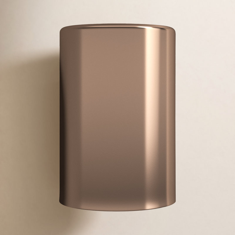 Outdoor Bullets 1 - Light LED Outdoor Armed Sconce, 7.25" H x 5.13" W x 5.13" D, Bronze